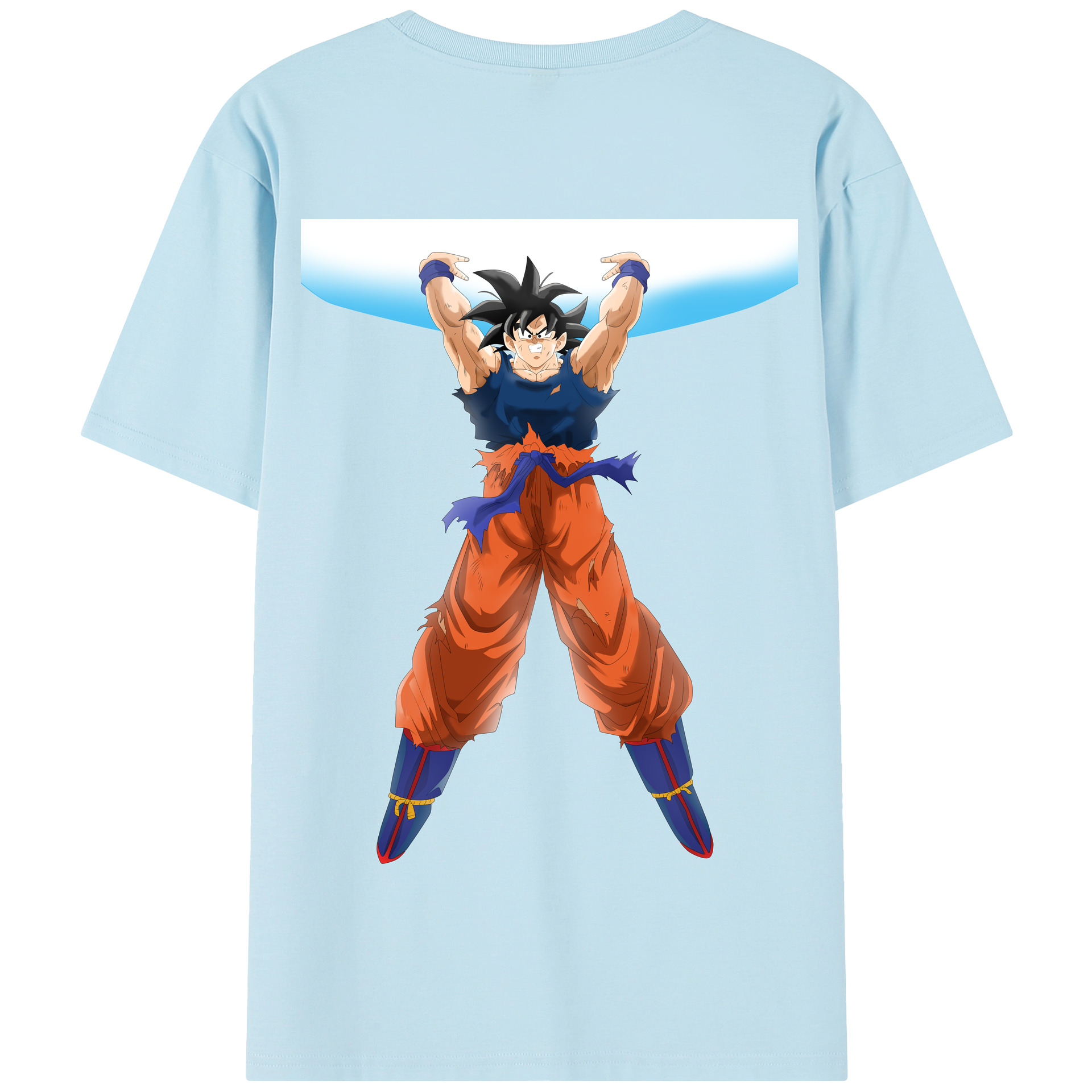 （画像用） ドラゴンボール 孫悟空（そん ごくう）Son Goku カカロット DRAGON BALL Kakarotto 綿100％半袖Tシャツ（背面プリント）